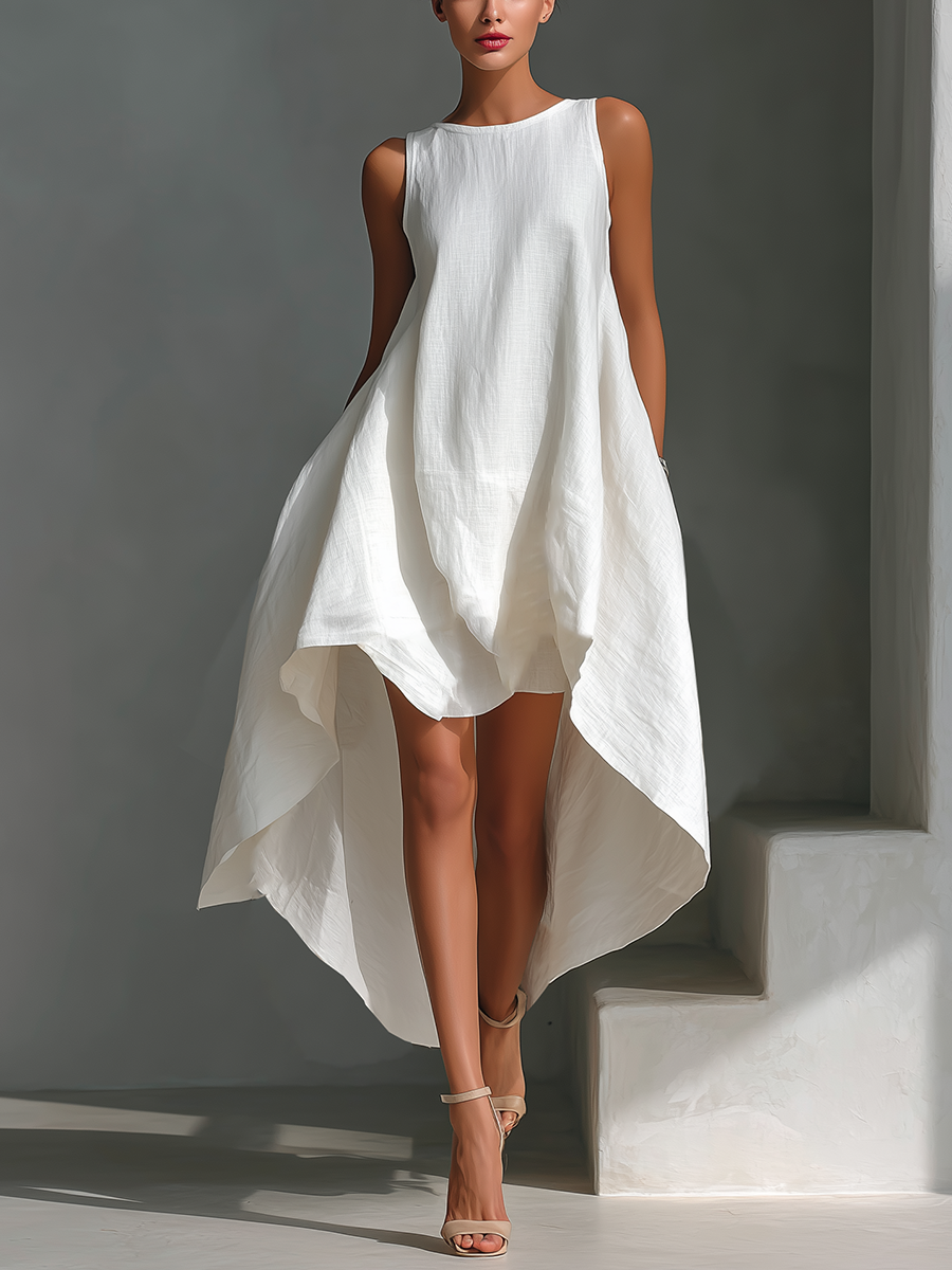 EMMA – Vestido Sin Mangas Y Bajo Asimetríco