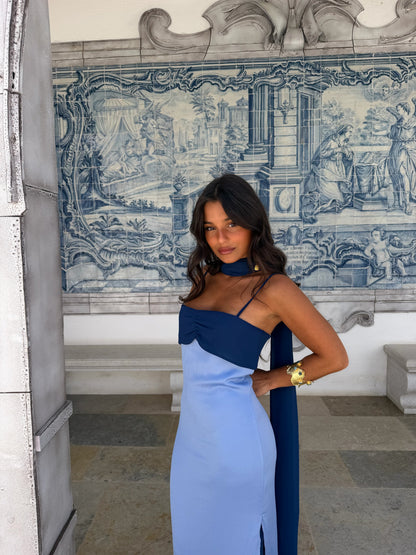 JUDITH – Vestido Elegante Bicolor