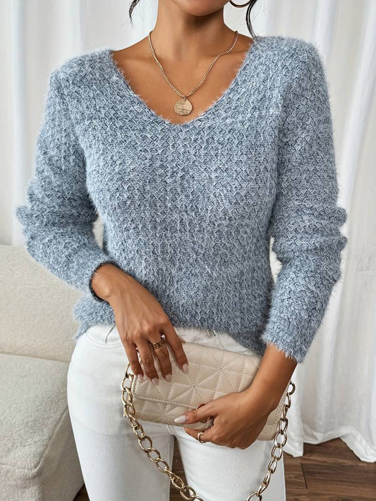 Jersey amplio con cuello en V