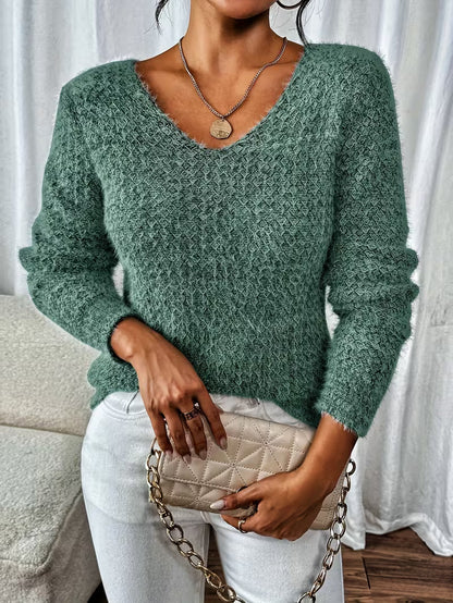 Oversized V-neck sweater