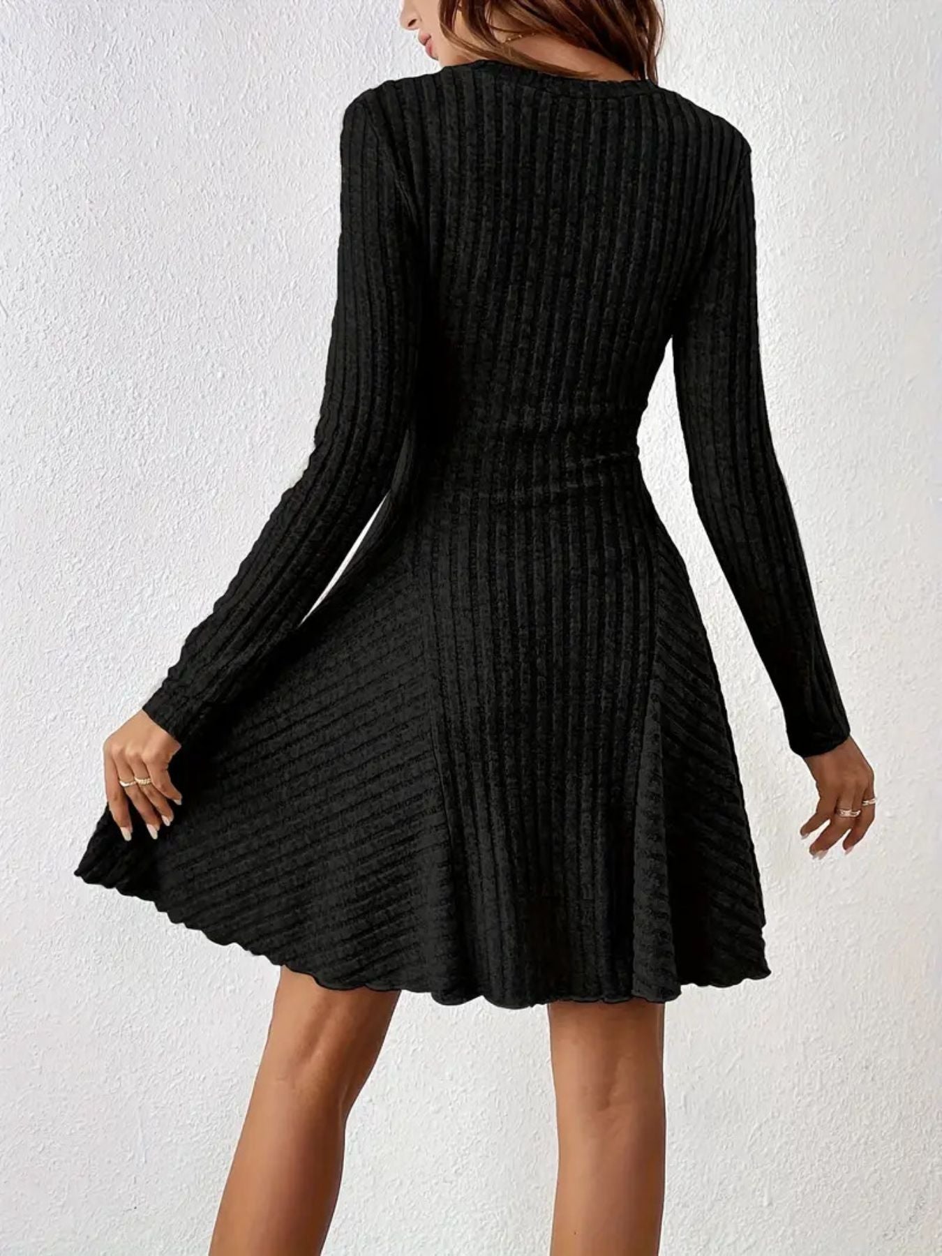Vestido De Manga Larga De Punto