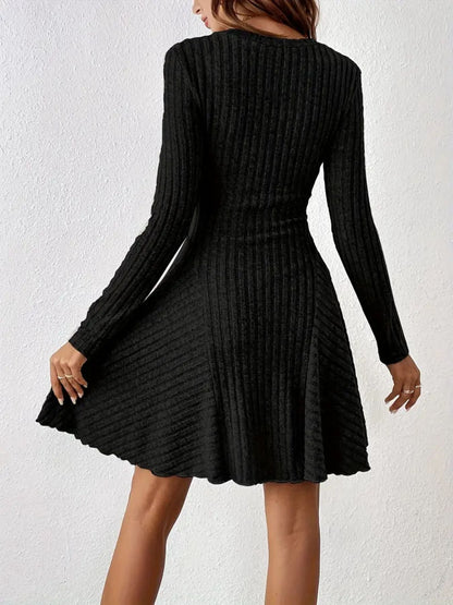Vestido De Manga Larga De Punto