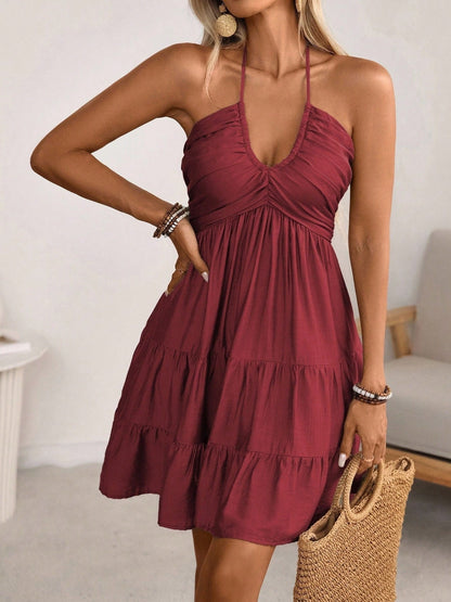 SUSANA – Vestido Corto Fruncido