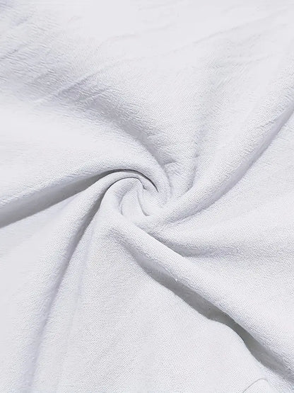 Pantalones Anchos De Lino Con Cordón