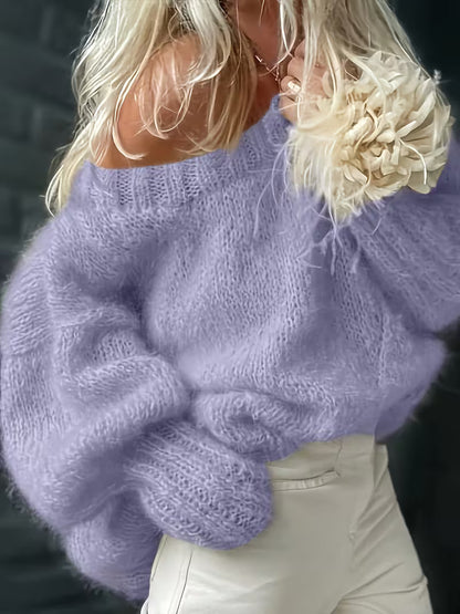 Soft, short-knit sweater
