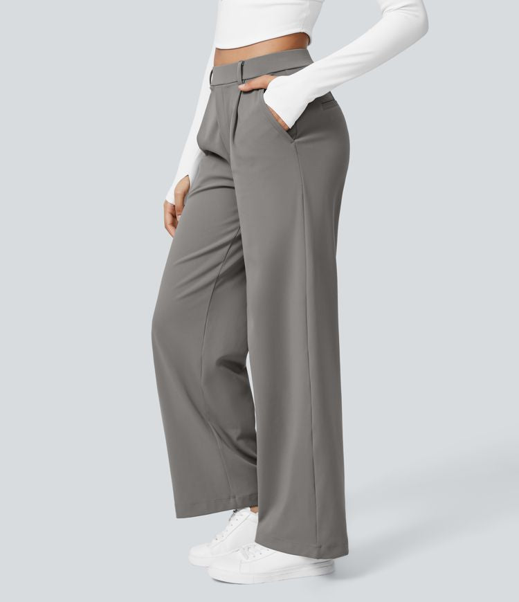 Pantalones Acampanados De Cintura Alta