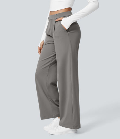 Pantalones Acampanados De Cintura Alta