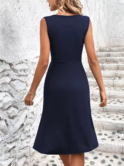 ALICIA – Vestido Sin Mangas Con Fruncidos