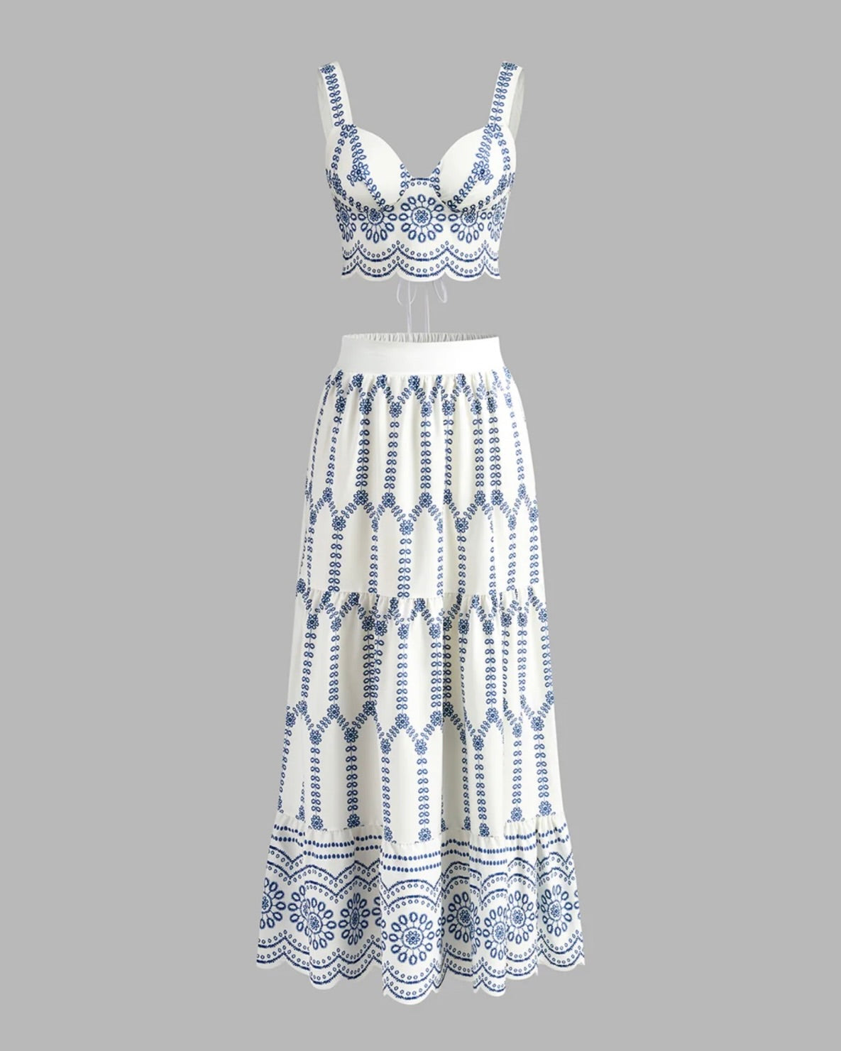 PAULA – Conjunto Bordado Blanco y Azul