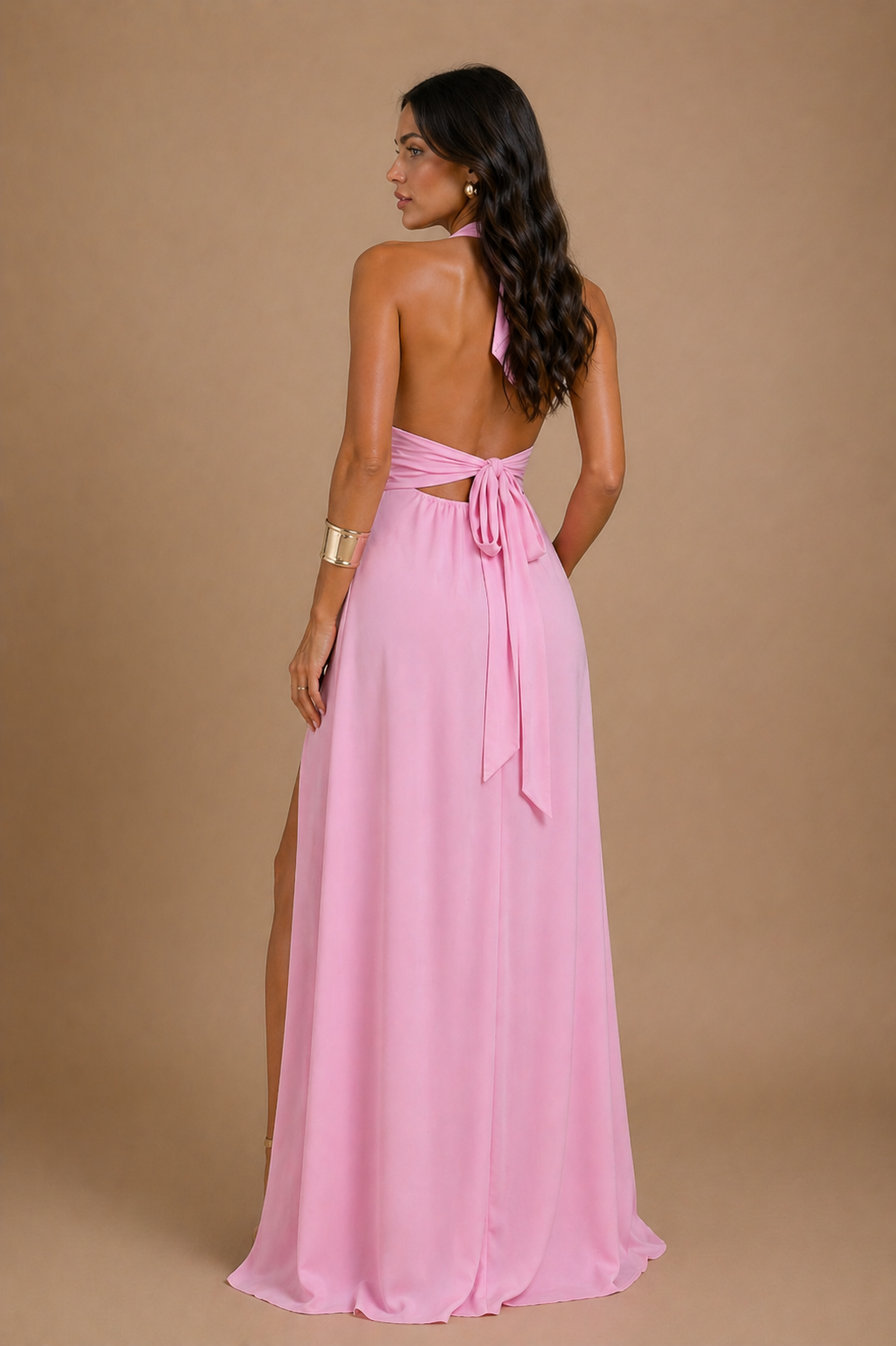 MÓNICA – Vestido Elegante De Pierna Abierta