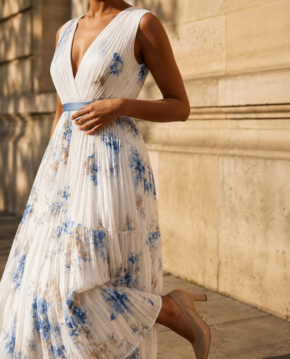 ALEJANDRA – Vestido Midi Con Cintura Definida