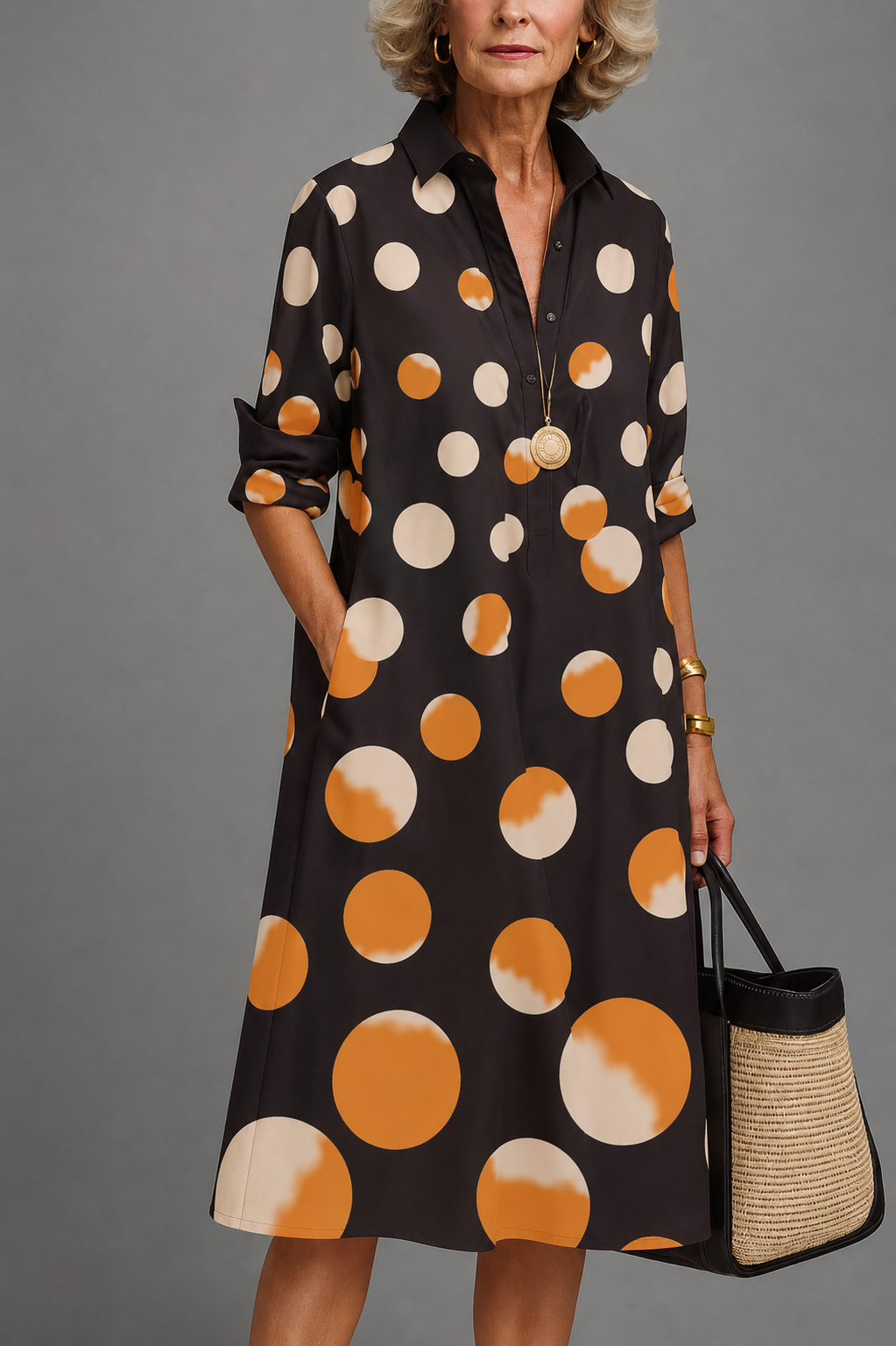 LORENA – Vestido Midi Fluido