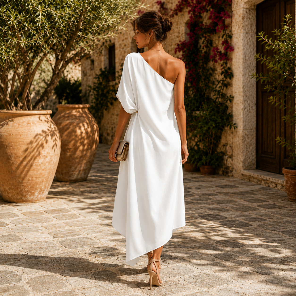 ELISABETH – Vestido Asimétrico De Un Hombro