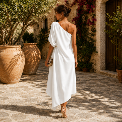 ELISABETH – Vestido Asimétrico De Un Hombro
