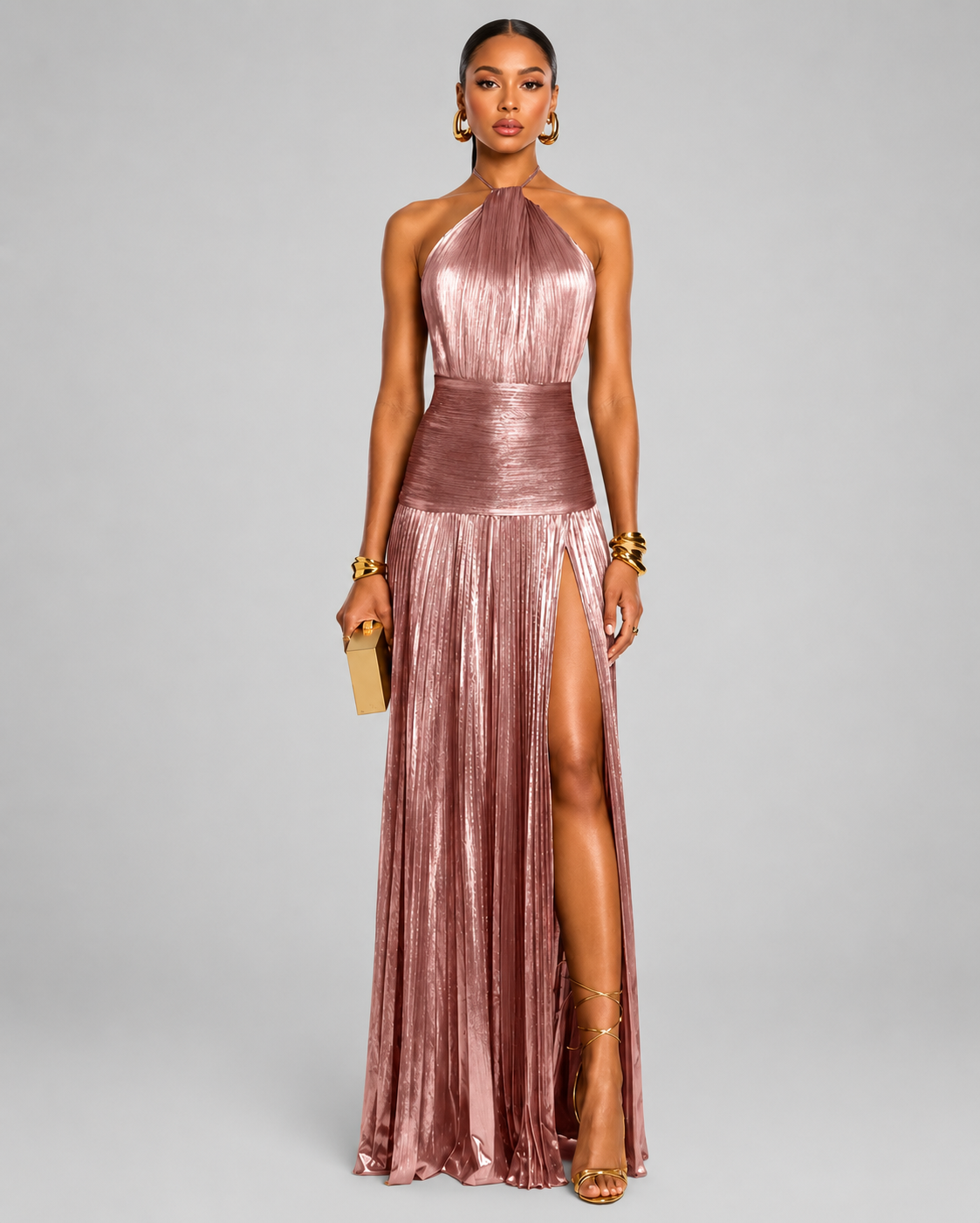 VALENTINA – Vestido Largo Plisado Y Elegante