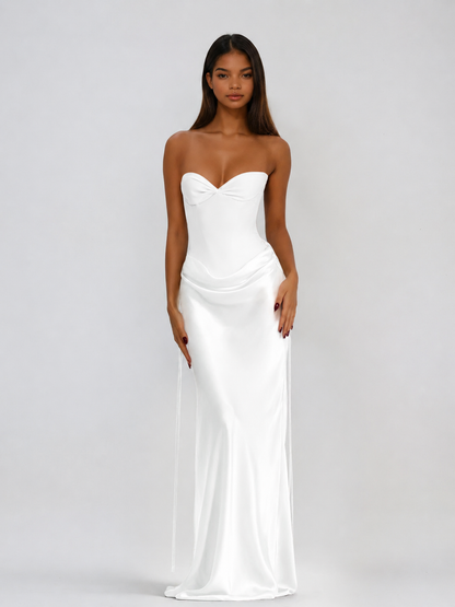 CHLOE – Vestido Maxi Sin Tirantes