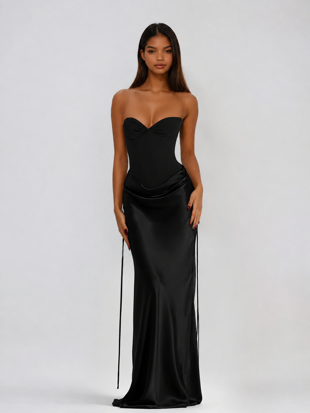 CHLOE – Vestido Maxi Sin Tirantes