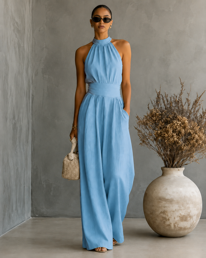 ZOE – Mono Elegante Con Cuello Halter