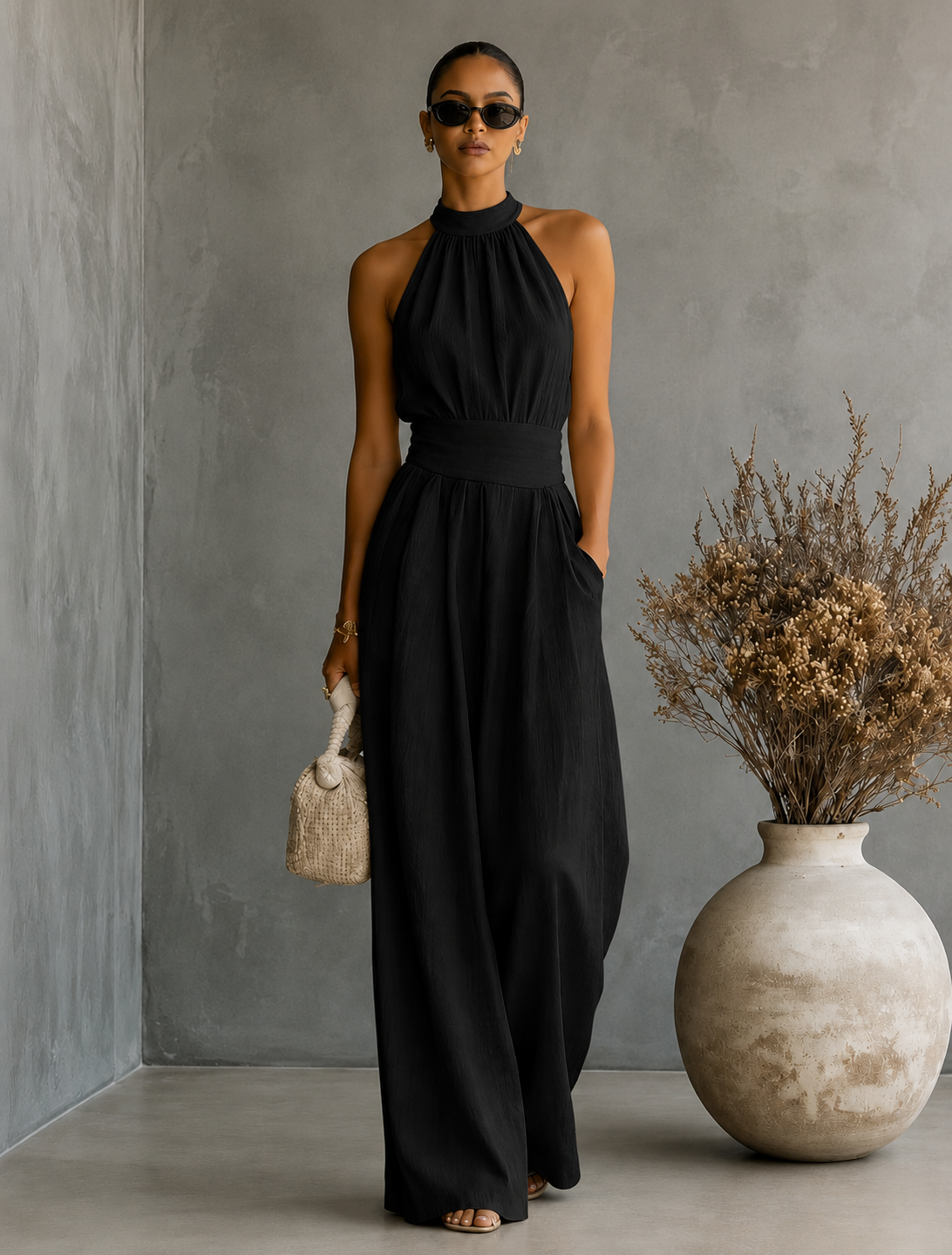 ZOE – Mono Elegante Con Cuello Halter