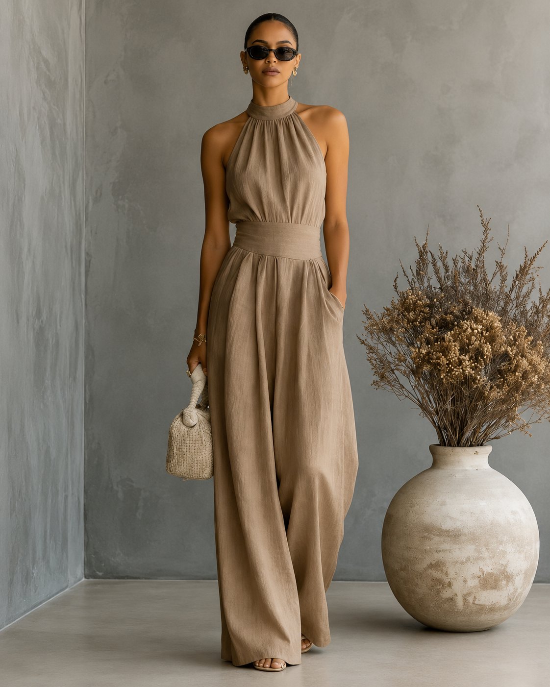 ZOE – Mono Elegante Con Cuello Halter