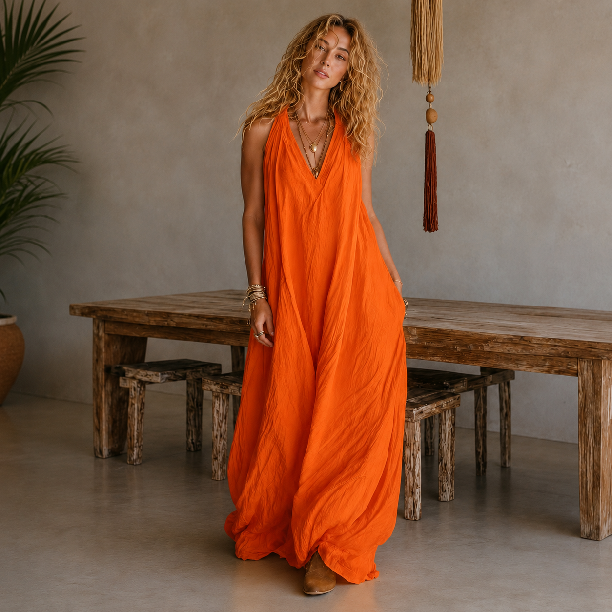 ALANA – Vestido Maxi Fluido