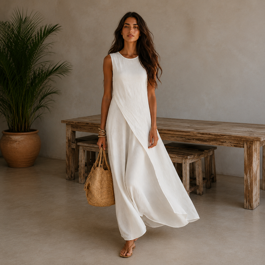 MARA – Vestido Maxi Asimétrico