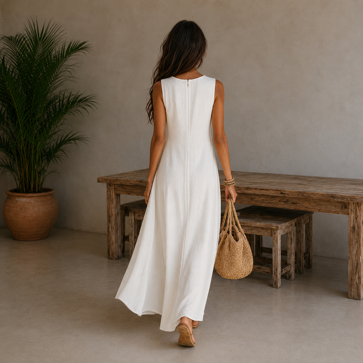 MARA – Vestido Maxi Asimétrico