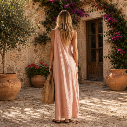 ROSA – Vestido Bohemio De Un Hombro