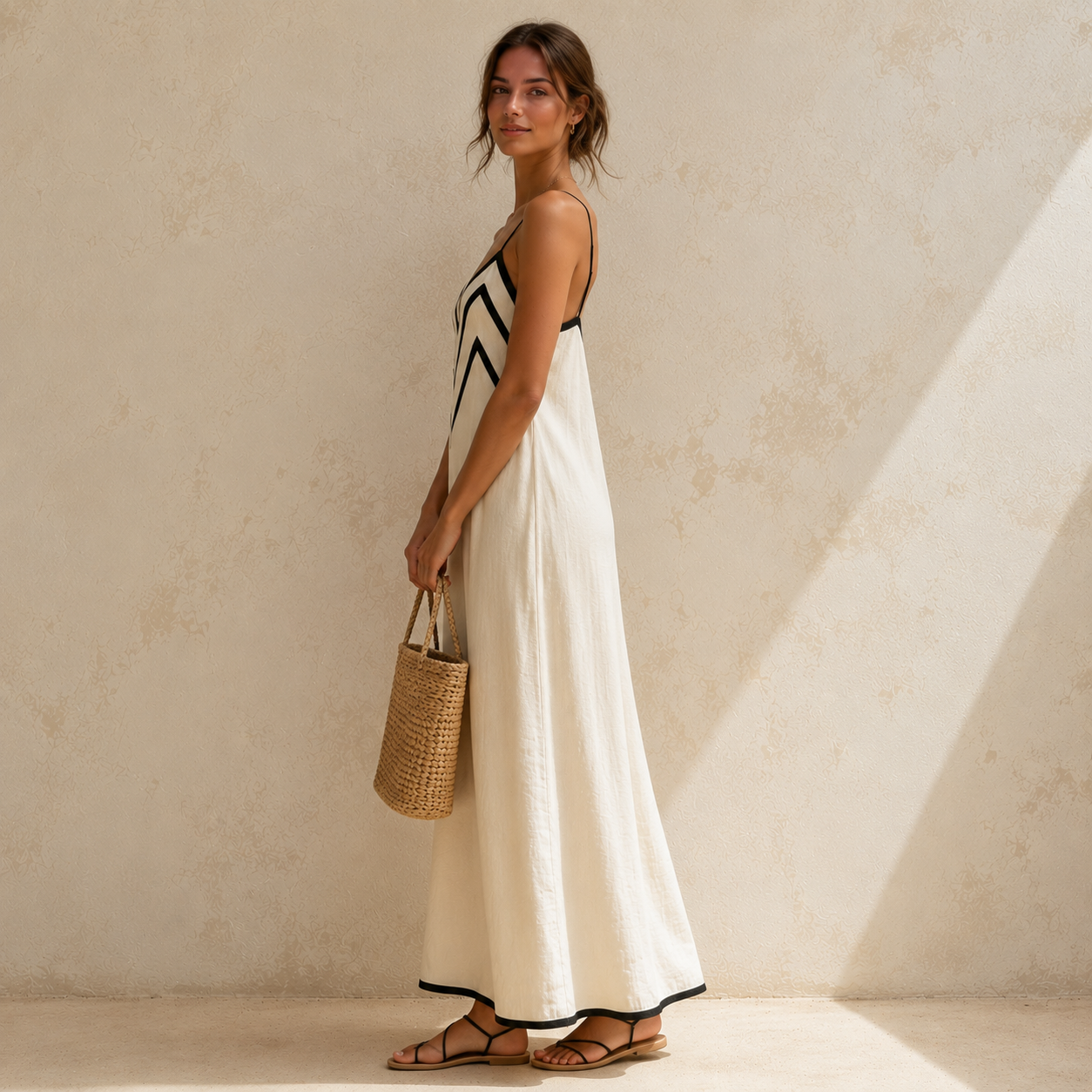 ADARA – Vestido Maxi Geométrico