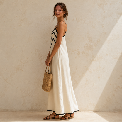 ADARA – Vestido Maxi Geométrico