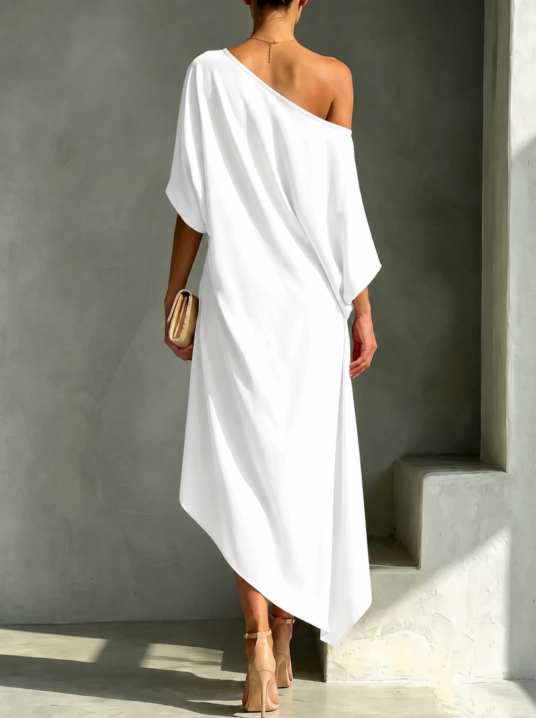 MARÍA – Vestido Asimétrico De Un Hombro