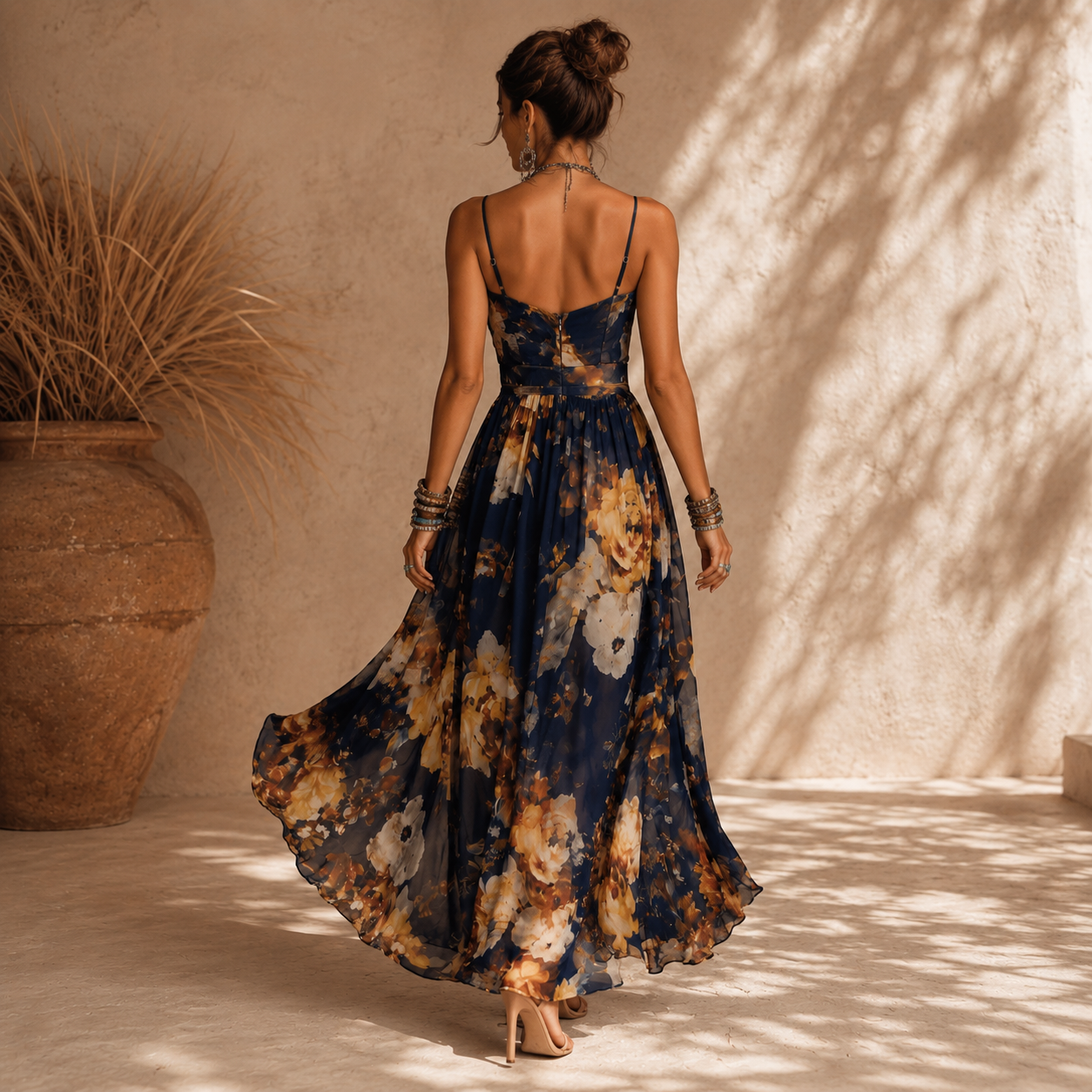 THALIA – Vestido Maxi Con Estampado Floral