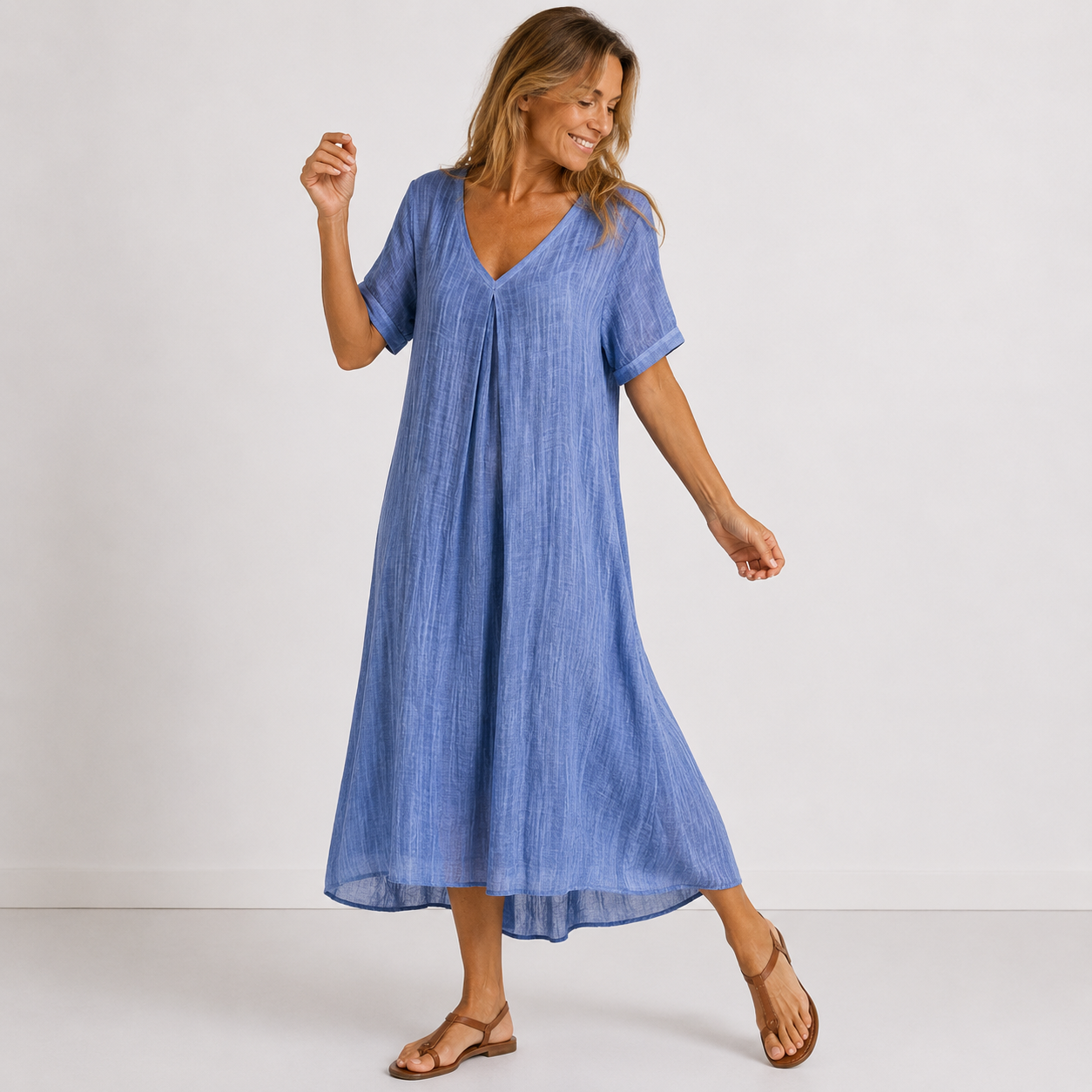 VIOLETA – Vestido Maxi Fluido
