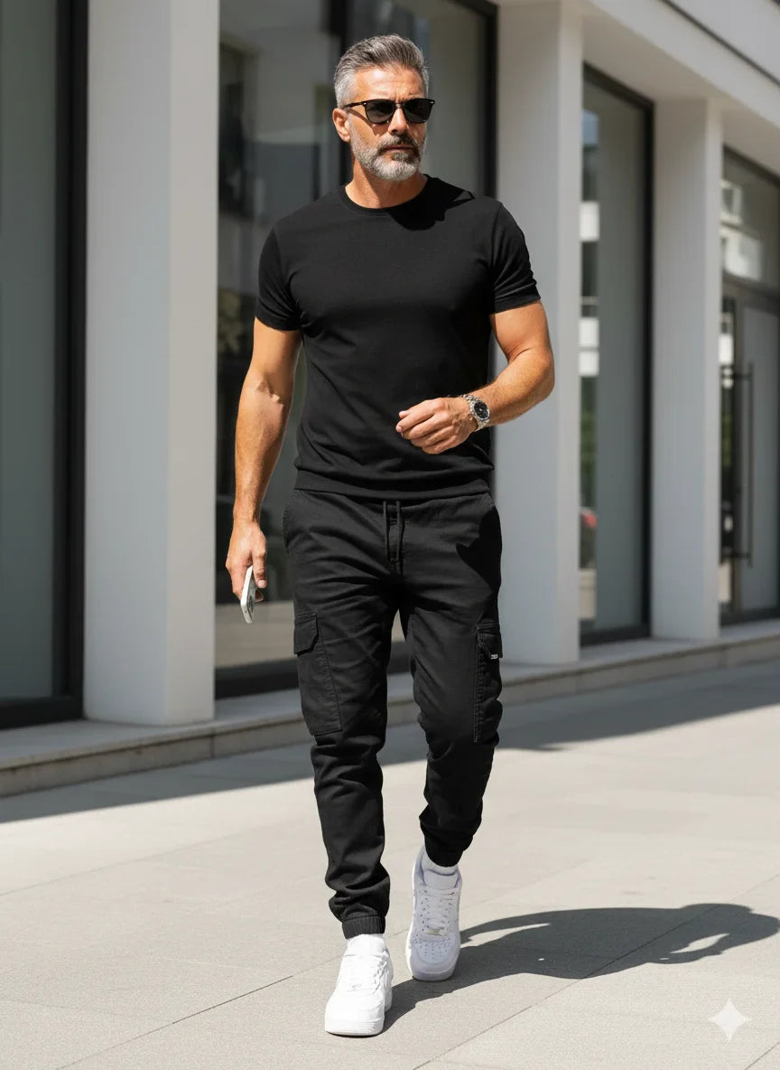 Pantalones cargo elásticos