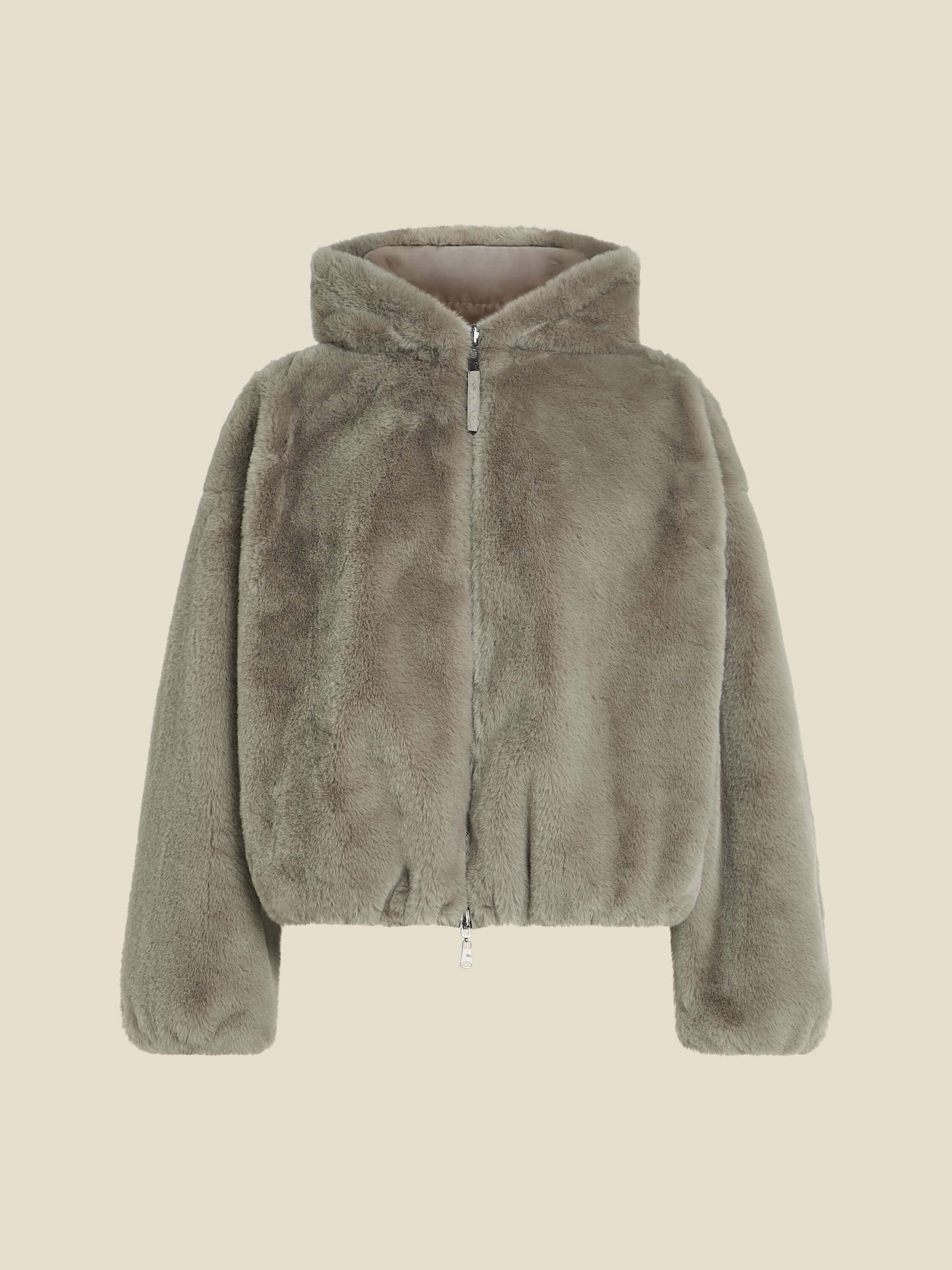 Reversible soft fur jacket