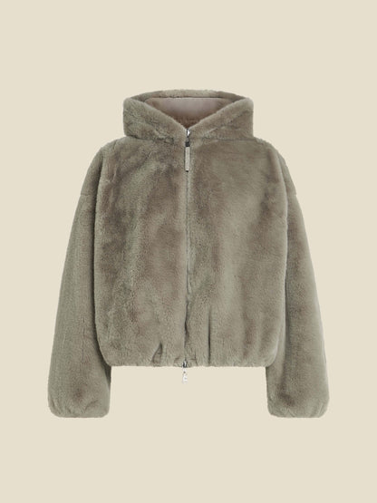Reversible soft fur jacket