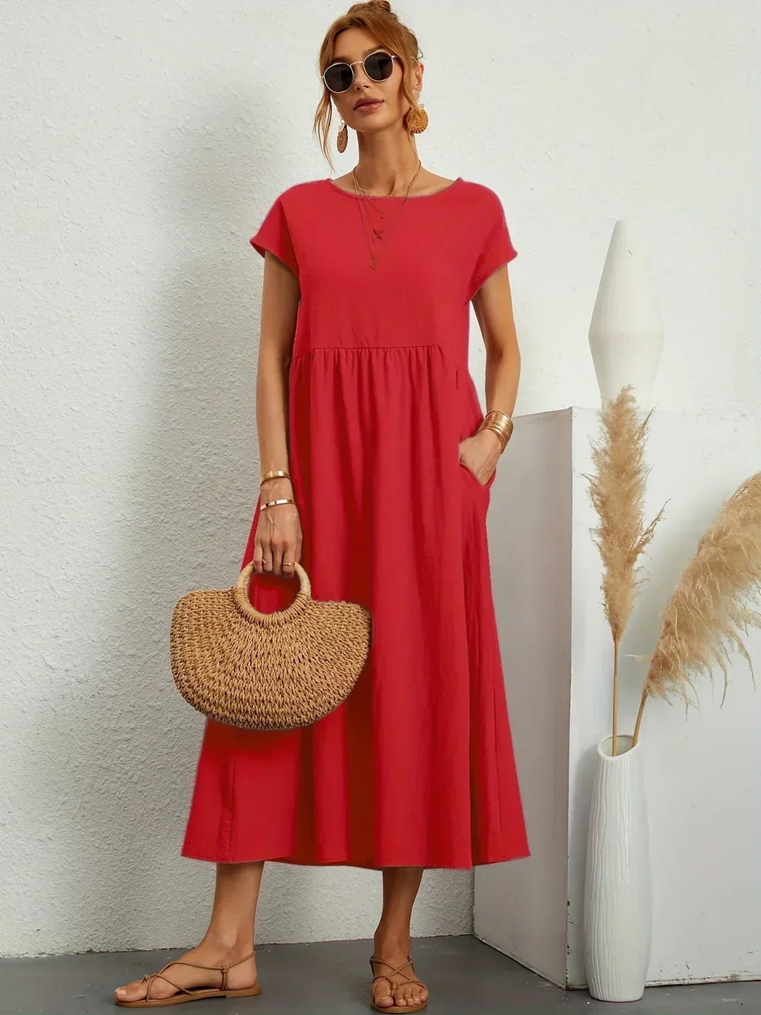 AINARA – Vestido Informal Relajado