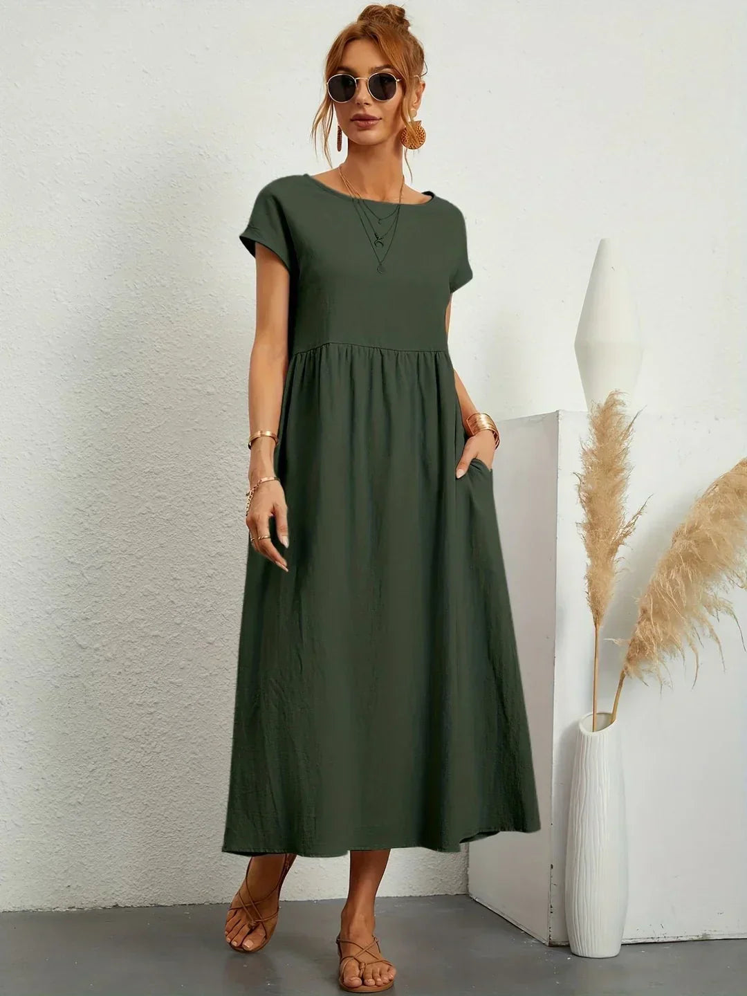 AINARA – Vestido Informal Relajado