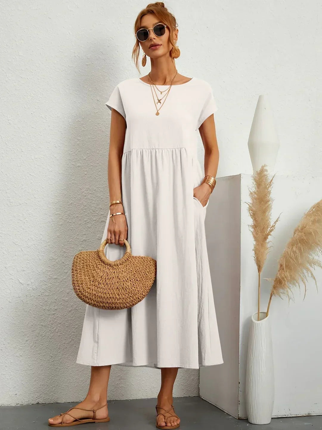 AINARA – Vestido Informal Relajado