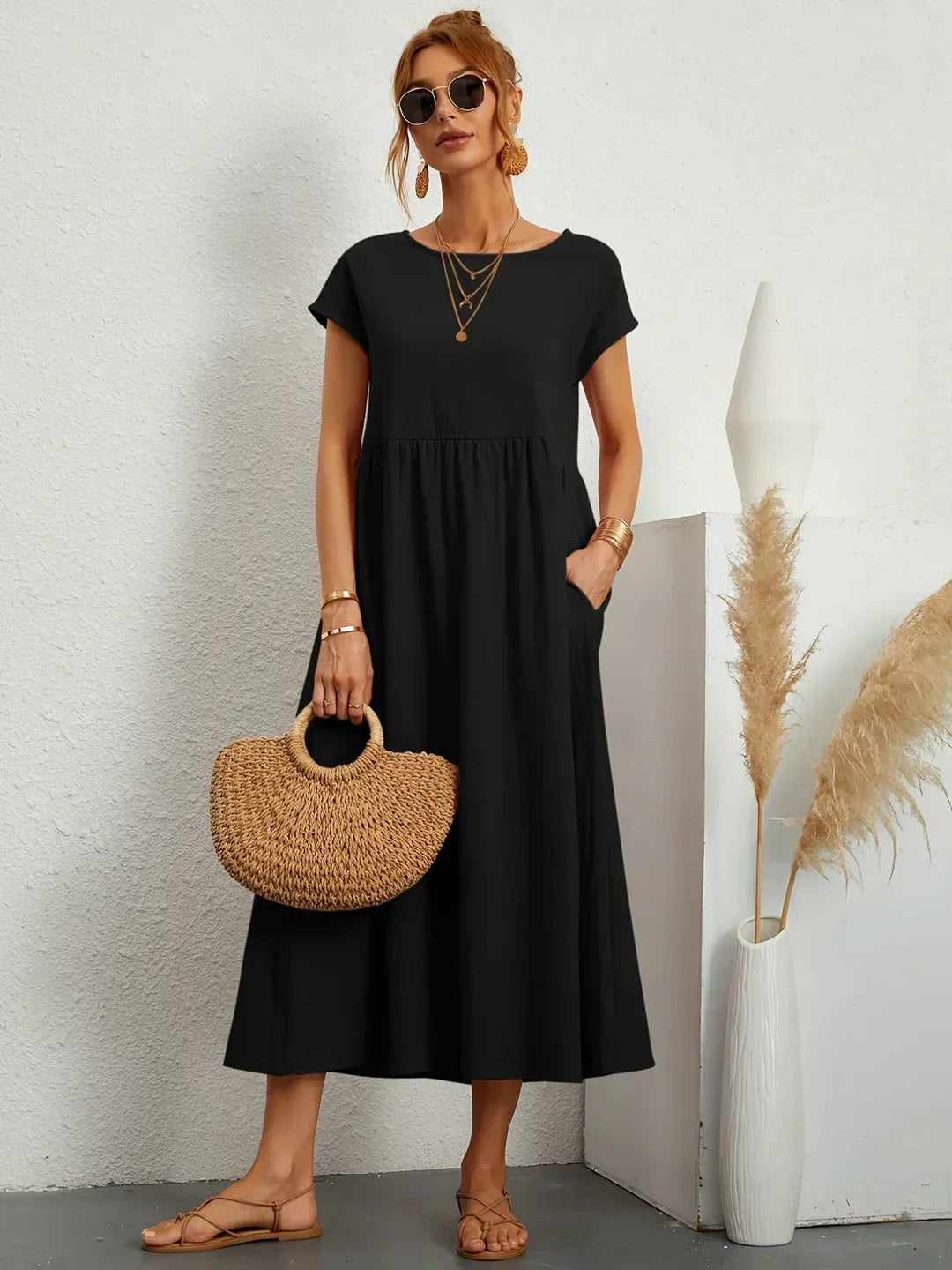 AINARA – Vestido Informal Relajado