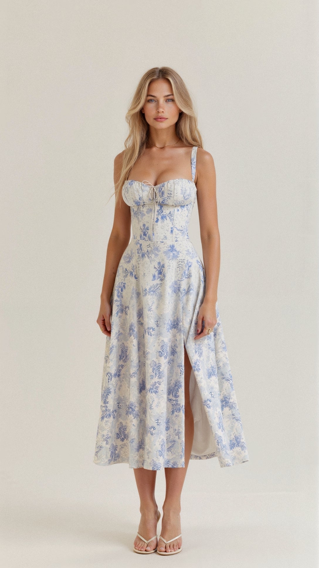 VALERIA – Vestido Midi Con Estampado Floral