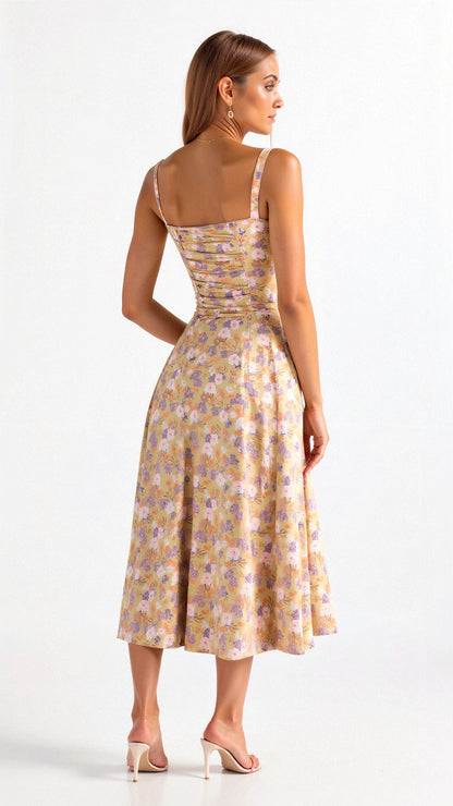 VALERIA – Vestido Midi Con Estampado Floral