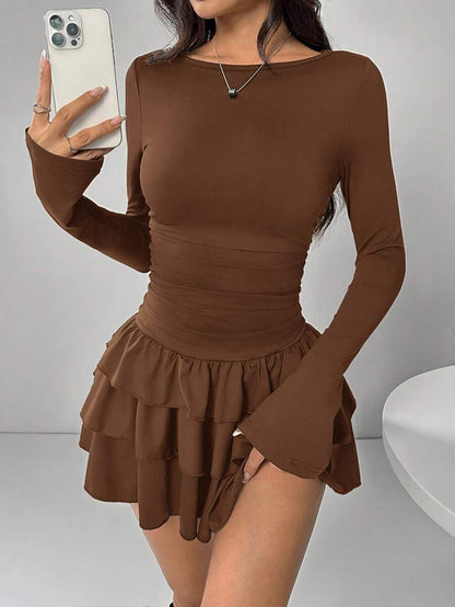 Vestido con falda y volantes