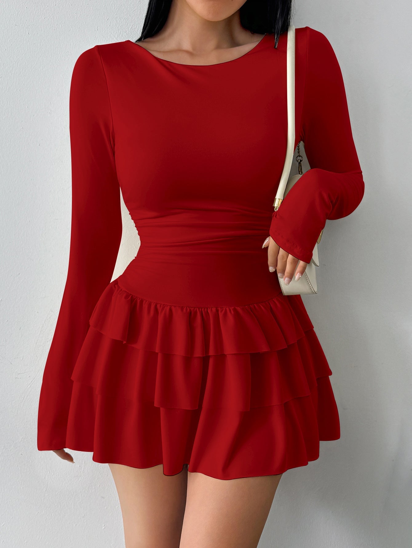 Vestido con falda y volantes