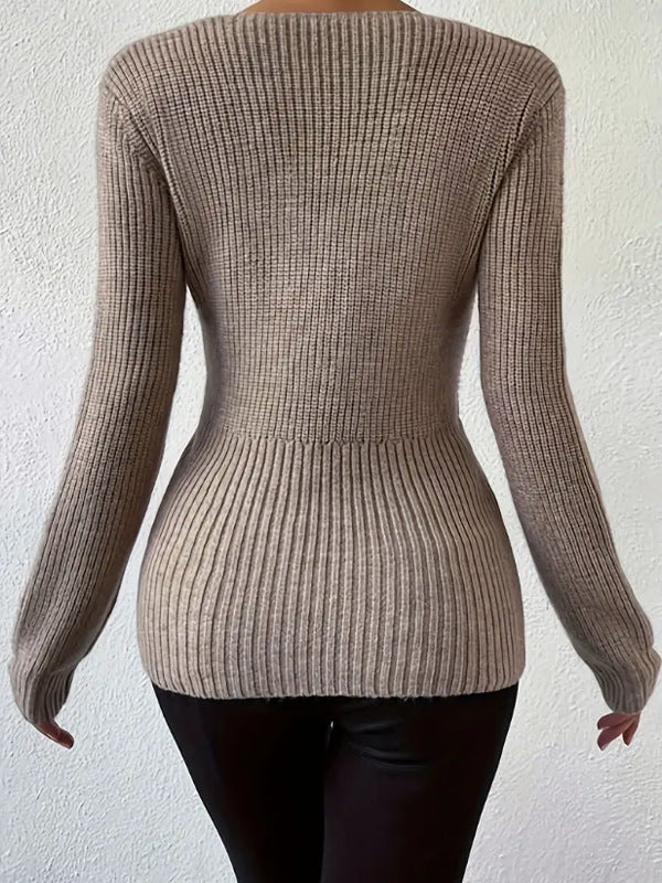 Jersey De Punto con Cuello En V