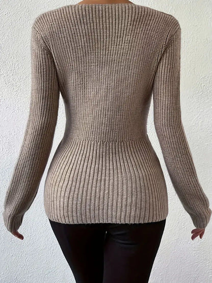 Jersey De Punto con Cuello En V