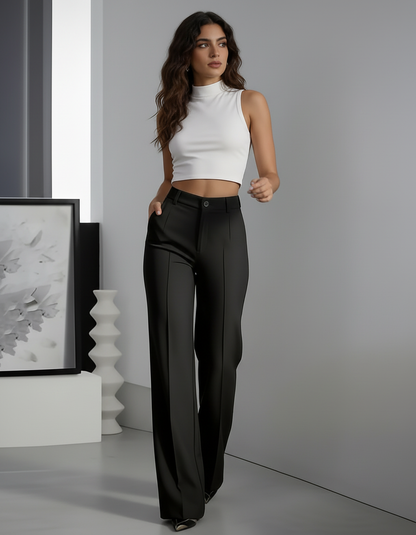 Women's high-waisted suit trousers