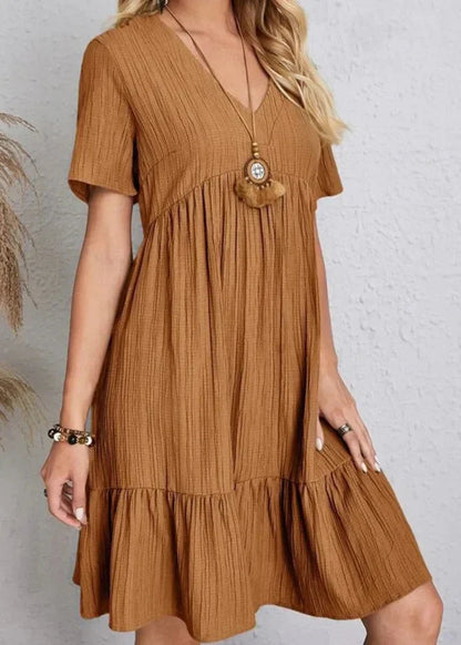 CLARA – Vestido Corto Con Volante