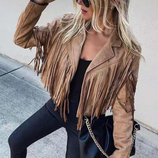 Chaqueta con flecos