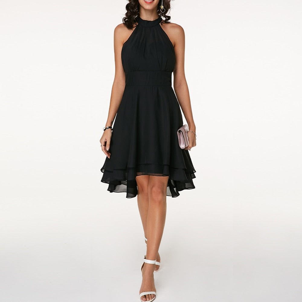 AMANDA – Vestido Midi Con Falda Fluida